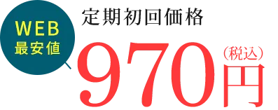 WEB最安値　定期初回価格　970円(税込)